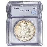 1877-S Silver Trade Dollar ICG MS62