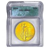 1924 $20 Gold Double Eagle ICG MS64