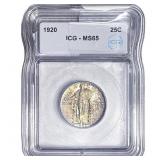 1920 Standing Liberty Quarter ICG MS65