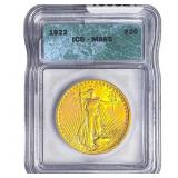 1922 $20 Gold Double Eagle ICG MS65