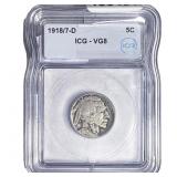 1918/7-D Buffalo Nickel ICG VG8