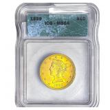 1899 $10 Gold Eagle ICG MS64