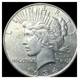 1934 Peace Silver Dollar CHOICE AU