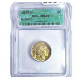 1938-D Buffalo Nickel ICG MS66