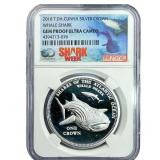 2016 T.DA. Cunha Sliver Crown Whale Shark NGC G Ul