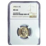 1953-S Jefferson Nickel NGC MS66