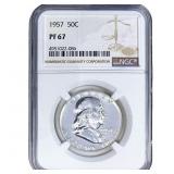 1957 Franklin Half Dollar NGC PF67