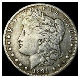 1891-CC Silver Morgan Dollar LIGHTLY CIRCULATED