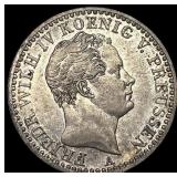 1841 Prussia Silver 1/6 Thaler CLOSELY UNCIRCULATE