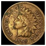 1869 Indian Head Cent NEARLY UNCIRCULATED
