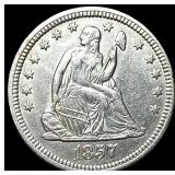 1857 Seated Liberty Quarter CLOSELY UNCIRCULATED
