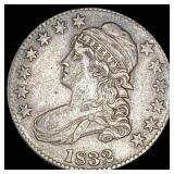 1832 Capped Bust Silver Half Dollar CLOSELY  UNCI