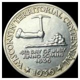1936 Wisconsin Territorial Centennial Half Dollar