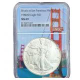 1986-S Silver Eagle NGC MS69