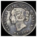 1889 Canada Silver 5 Cents NEARLY UNCIRCULATED