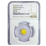 1/200oz Gold Egyptian King Tut  NGC MS70