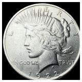 1922 Silver Peace Dollar CLOSELY UNCIRCULATED