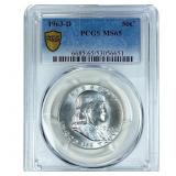 1963-D Franklin Half Dollar PCGS MS65