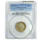 1913-D Buffalo Nickel PCGS AU58