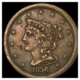 1856 Braided Hair Half Cent NEARLY  UNCIRCULATED