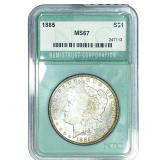 1885 Morgan Silver Dollar NTC MS67