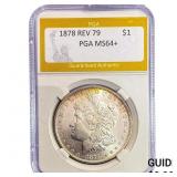1878 REV 79 Morgan Silver Dollar PGA MS64+