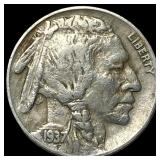 1937-D Buffalo Nickel NEARLY UNCIRCULATED