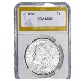 1892 Morgan Silver Dollar PGA MS64
