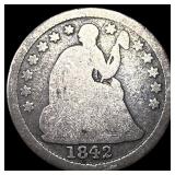 1842 Seated Liberty Half Dime NICELY CIRCULATED