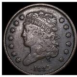 1835 Copper Half Cent NEARLY UNCIRCULATED