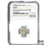 1805 Mexico Silver 1/2 Reale NGC VF30