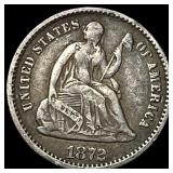 1872 Silver Half Dime NEARLY UNCIRCULATED