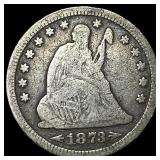 1873 Arrows Seated Liberty Quarter NICELY CIRCULAT