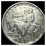 1925 Silver Half Dollar Stone Mountain CLOSELY UNC