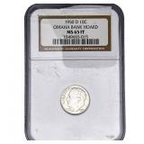 1950-D Roosevelt Dime NGC MS65 FT