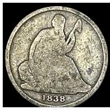 1838-O Silver Seated Liberty Dime NICELY  CIRCULA