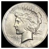 1921 Silver Peace Dollar CLOSELY UNCIRCULATED