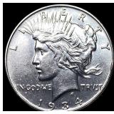 1934 Silver Peace Dollar CLOSELY UNCIRCULATED