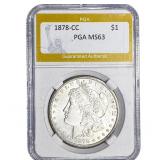 1878-CC Morgan Silver Dollar PGA MS63