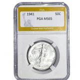 1941 Walking Liberty Half Dollar PGA MS65