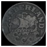 1943 Netherlands 25 Cents NEARLY UNCIRCULATED