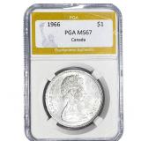 1966 Canada Silver Dollar PGA MS67