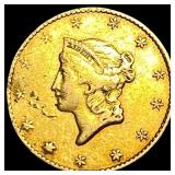 1849 Gold $1 Liberty Head Type 1 NEARLY UNCIRCULAT