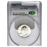 1953 Washington Silver Quarter CAC PR64