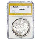 1881-S Morgan Silver Dollar PGA MS63