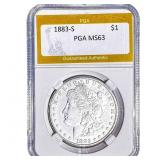 1883-S Morgan Silver Dollar PGA MS63