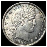 1894 Silver Barber Quarter UNCIRCULATED