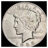 1935-S Silver Peace Dollar ABOUT UNCIRCULATED