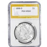 1898-O Morgan Silver Dollar PGA MS64