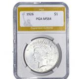 1926 Silver Peace Dollar PGA MS64